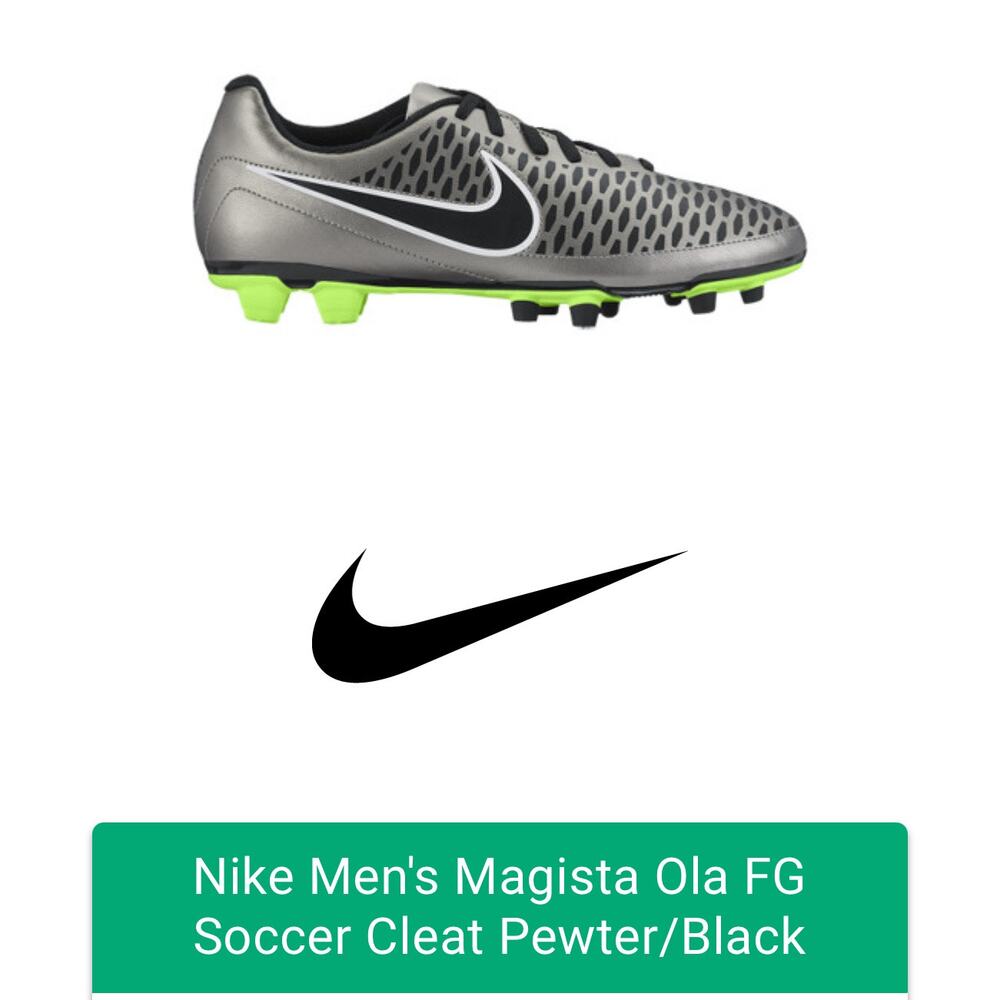 Nike Men's Magista Ola FG Soccer Cleat Pewter/Black size 13